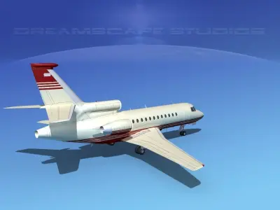 Dassault Falcon 900 V02 3D model