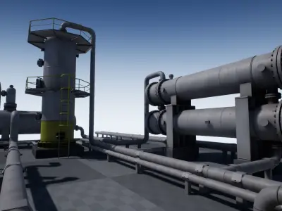 Industrial Vessels PBR PACK Low-poly 3D model