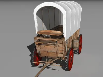 prairie schooner 3D model