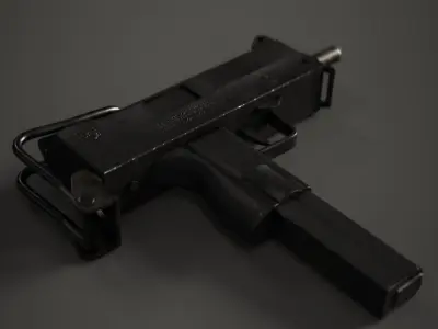 Mac 10 SMG Low-poly 3D model