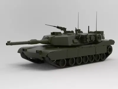 Abrams M1A1 Tank 3D model