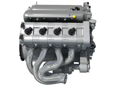 Metalic V8 Eight Cylinder V Engine 3D model