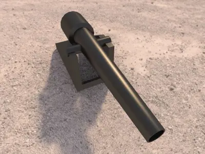 Parrot gun Civil War 200 pound low poly Low-poly 3D model