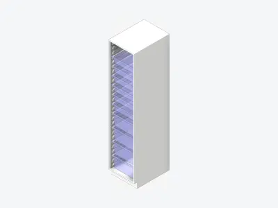 Storage Unit - Tower - Integral - Type 3 Low-poly 3D model