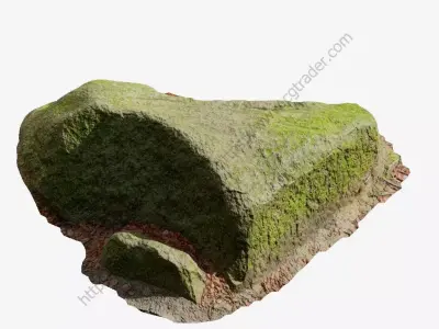 Rock Moss Forest Pbr Scan Part 1 2 Free 3D model