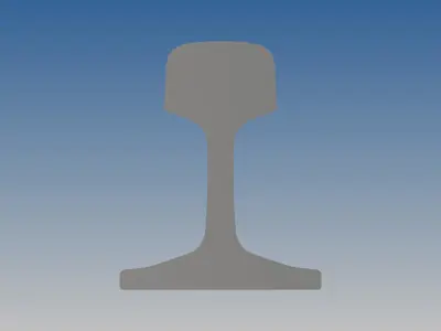 British Standard-EN13674 54E3 rail 3D model