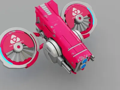 combat drone rigged 3D model purchase