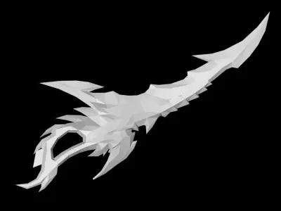 Infernal Sword Low-poly 3D model