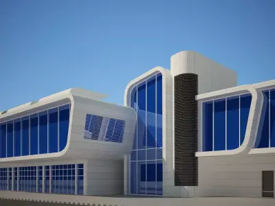 Mall - Shopping center Low-poly 3D model