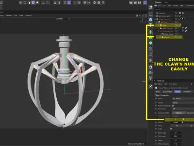 Metal Claw 20 with RIG 3D model
