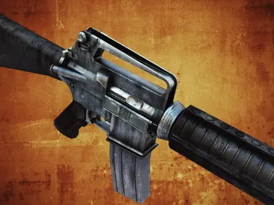 M16 Assault rifle Low-poly 3D model