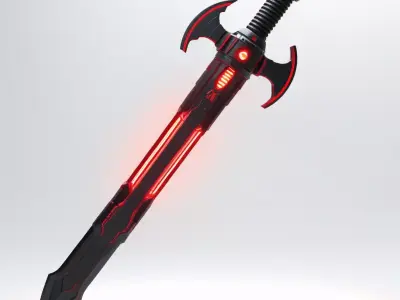 Futuristic Energy Glow Sword Weapon 3D model