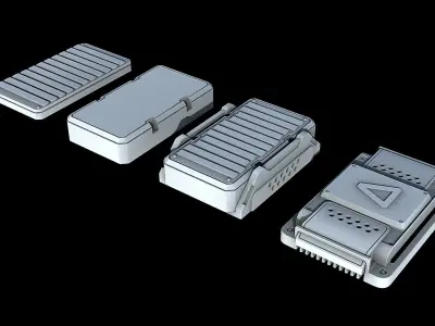 Sci-Fi KitBash and Props Pack Part four 3D model