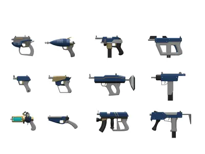 Lowpoly Demo Gun Free low-poly 3D model