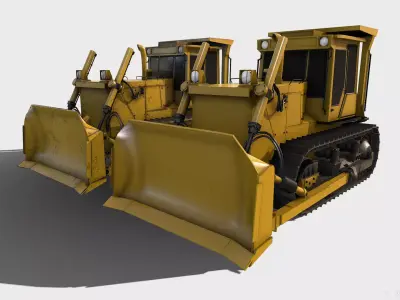 Bulldozer - Bulldozers Low-poly 3D model