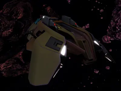 WIPE OUT - XF SPACE FIGHTER Low-poly 3D model