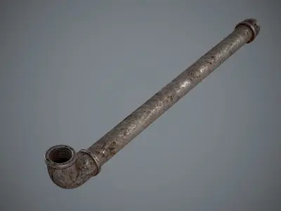 Pipe Rusted Low-poly 3D model