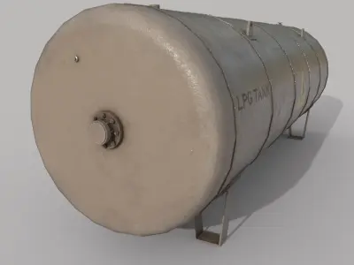 Lpg Storage Tank Old Low-poly 3D model