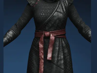Ninja Clothing - Game Ready Clothing - Rigged Low-poly 3D model