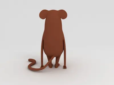 Monkey Cartoon Character Free 3D model
