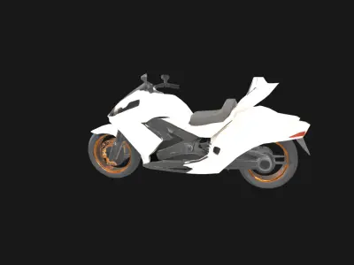 Nexus X-9000 Ultra-Detailed Futuristic Motorbike Low-poly 3D model
