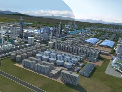 Futuristic Factory 3D model purchase
