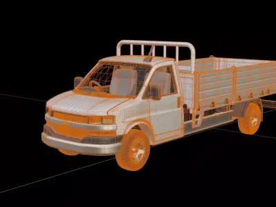  Chevrolet Express Cutaway Flatbed 3D model