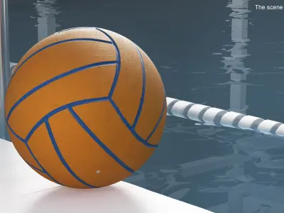 Water Polo Ball Mikasa 3D model