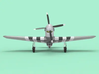 North American P 51 Mustang 3D model