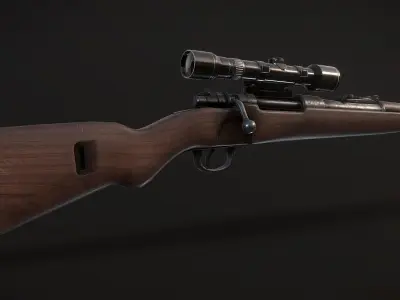 Mobile WWII Weapons Collection Low-poly 3D model
