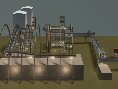 Industrial building 23zz24 3D model