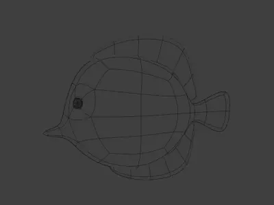 Cartoon Stylized Fish 3D Model 3D model purchase