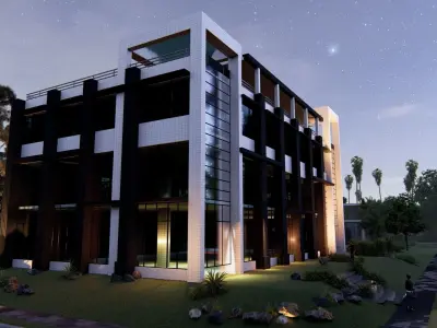 Public Building 03 Low-poly 3D model