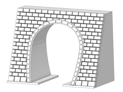 Tunnel portal 1-87 FDM 3D print model