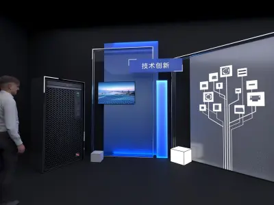 Modular Exhibition Systemdisplay stand  booth  3D model