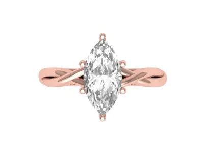 Marquise Solitaire Infinity Ring  3D print model purchase