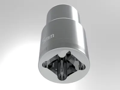 Deep Socket 5 mm 3D model
