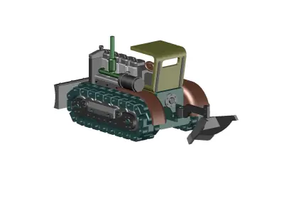 SOVIET TRACTOR S-60 3D print model