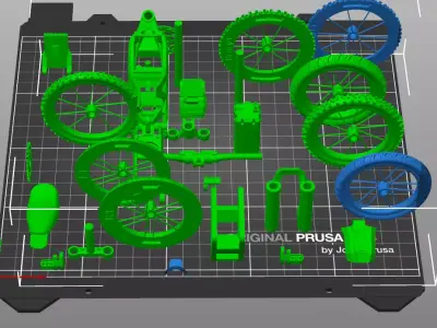 Mini Electric Dirt Bike 3D print model