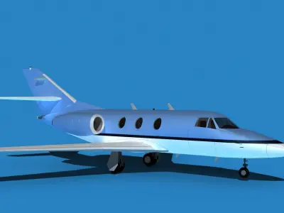 Dassault Falcon 10 V05 3D model