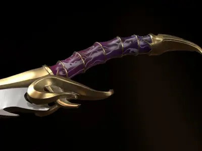 Fantasy Dagger - PBR Low-poly Model  Low-poly 3D model