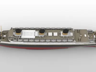 Print ready OCEANIC III White Star Line mega ocean liner  3D print model