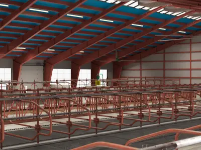 Cow Farm Fur 3D model