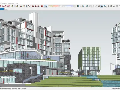 Sketchup Residential Complex A8 3D model