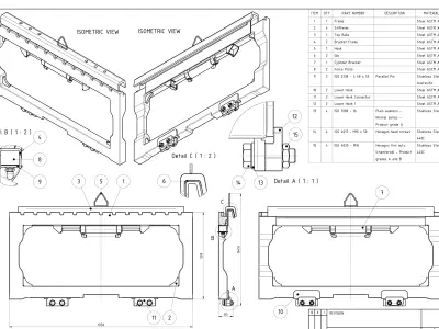 Side Shifter - Forklift Attachment 3D model
