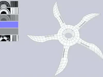 Scifi shuriken Low-poly 3D model