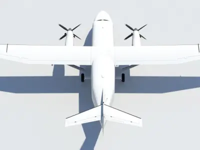 Utility Turboprop C408 Low Poly Static Low-poly 3D model