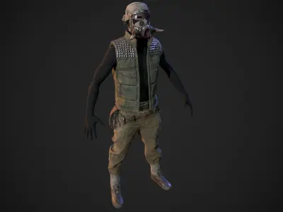 Skull armor 9 Low-poly 3D model