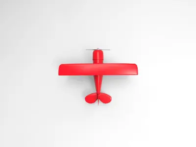 Plane biplane 3D model