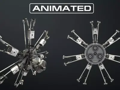 AirCraft Engine 3D model 6